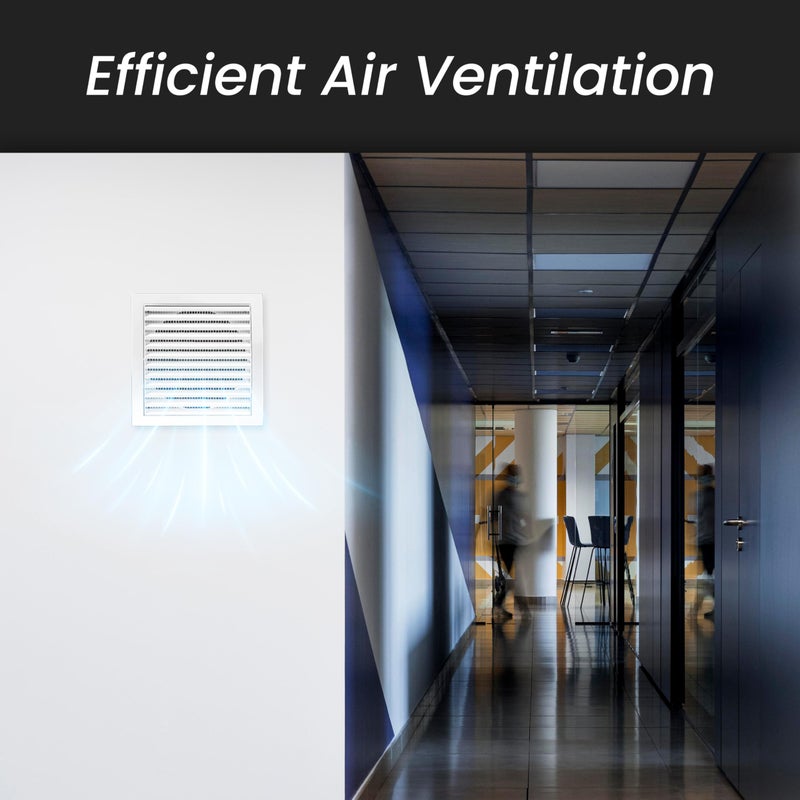 Repa Market 4 Inch Anthracite Dryer Vent Hood/Duct Cover for Walls or Ceiling/ABS Plastic Louvered Air Grille with Built-In Mesh Screen/Exhaust and Dryer Vent Covers for Indoor & Outdoor Use - Image 3